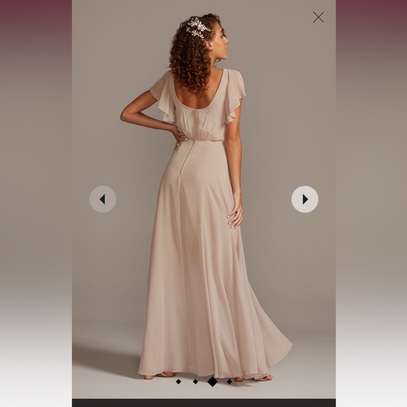 CELEBRATE DB STUDIO
dress with flutter sleeve full skirt Wine - Picture 3 of 3